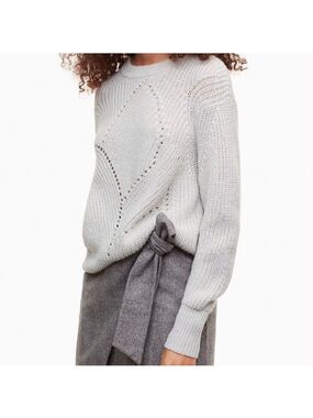 Aritzia Wilfred Serment Merino Wool Sweater in Grey Sz XXS